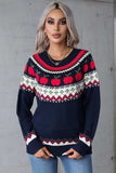 Angel Wings Graphic Round Neck Long Sleeve Sweater - Trendsi - Flyclothing LLC