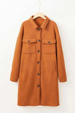 Textured Button Down Collared Neck Coat - Trendsi - Flyclothing LLC