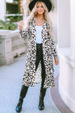 Leopard Open Front Long Sleeve Cover Up - Trendsi - Flyclothing LLC