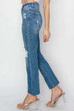 RISEN High Rise Distressed Ankle Jeans - Trendsi - Flyclothing LLC