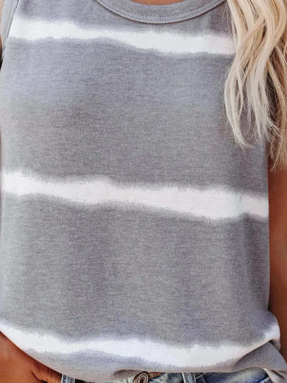 Full Size Tie-Dye Round Neck Tank - Trendsi - Flyclothing LLC