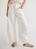 Raw Hem Wide Leg Jeans with Pockets - Trendsi - Flyclothing LLC