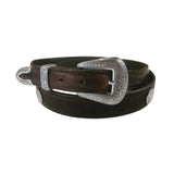 Tapered Genuine Leather Western Belt with Buffalo Nickels (Black or Brown) - Rockmount Clothing - Flyclothing LLC