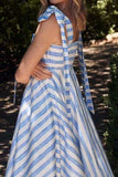 Striped Square Neck Wide Strap Dress - Trendsi - Flyclothing LLC