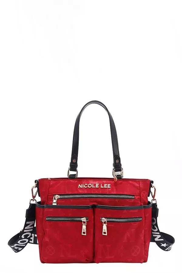 Nicole Lee USA Multi-Compartment Convertible Tote Bag - Trendsi - Flyclothing LLC