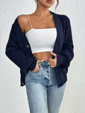 Chunky Knit Button-Down Cardigan - Trendsi - Flyclothing LLC