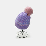 Gradient Knit Hat with Pompom - Trendsi - Flyclothing LLC