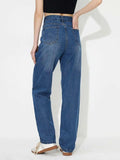 Asymmetric Waist Jeans with Pockets - Trendsi - Flyclothing LLC