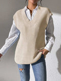 V-Neck Sweater Vest - Trendsi - Flyclothing LLC