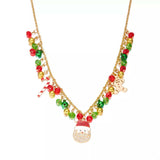 18K Gold-Plated Christmas Charm Necklace - Trendsi - Flyclothing LLC