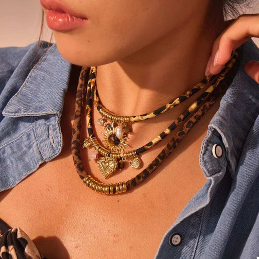 Leopard 18K Gold-Plated Necklace - Trendsi - Flyclothing LLC