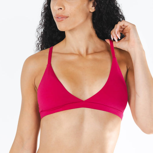 The Begonia | Hot Pink Tonal Boob Hammock™ Triangle Bralette - Shinesty - Flyclothing LLC