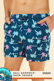 The Shorebreak | Navy Tropical Ball Hammock® Pouch 5" Swim Trunks - Shinesty - Flyclothing LLC
