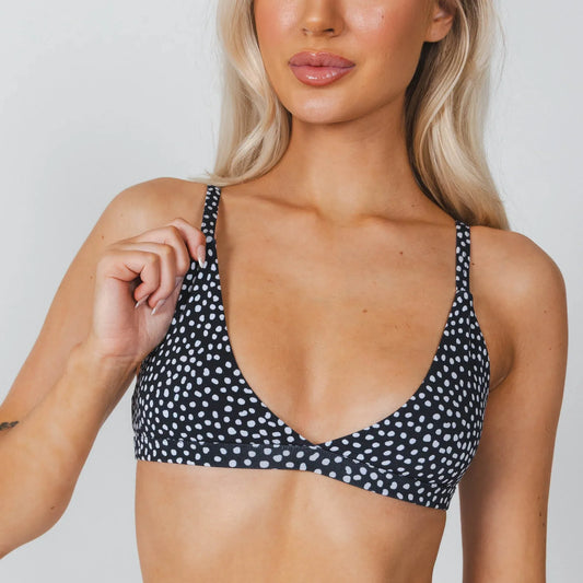 The Salt & Pepper | Polka Dot Boob Hammock™ Triangle Bralette - Shinesty - Flyclothing LLC