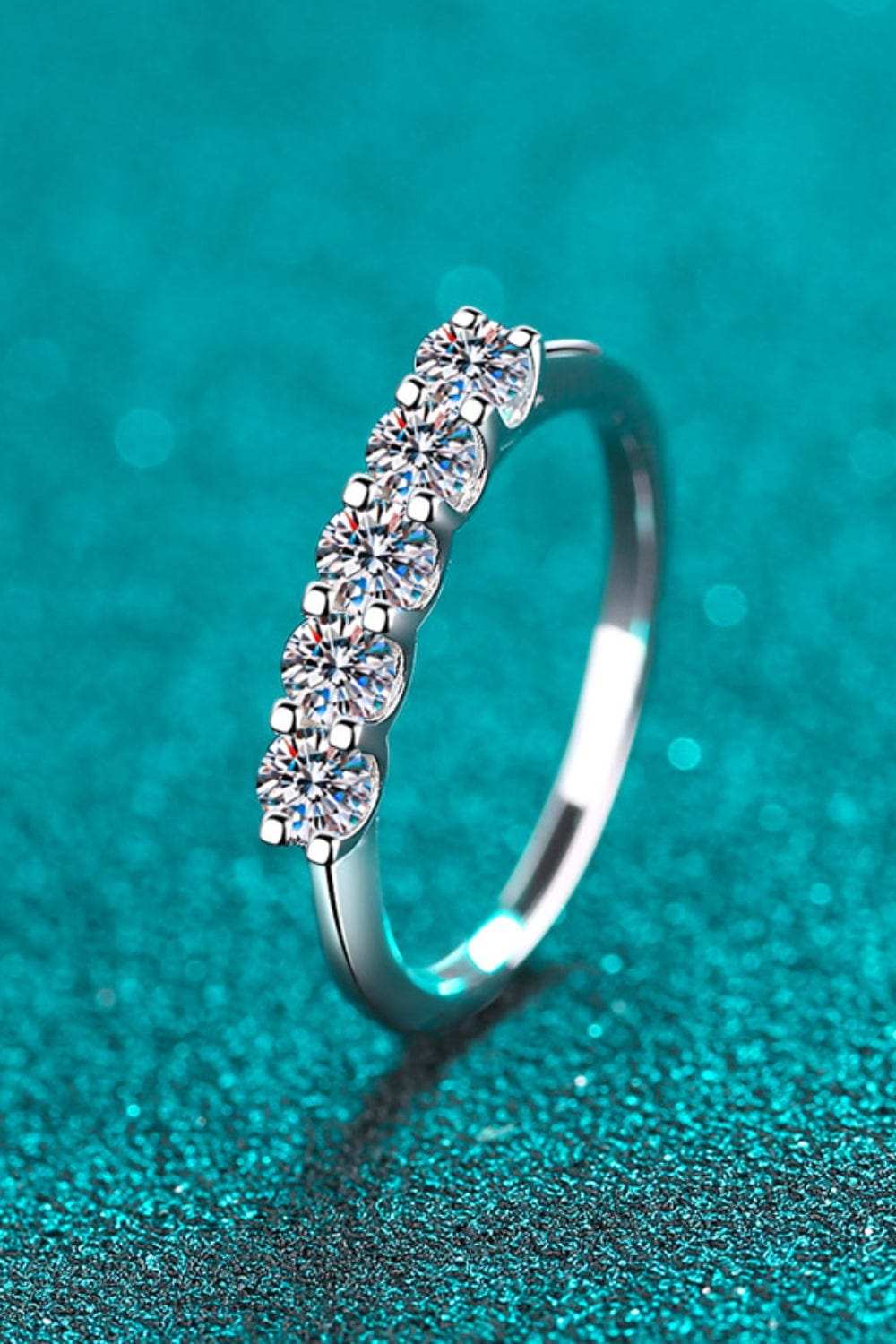 925 Sterling Silver Moissanite Ring - Trendsi - Flyclothing LLC