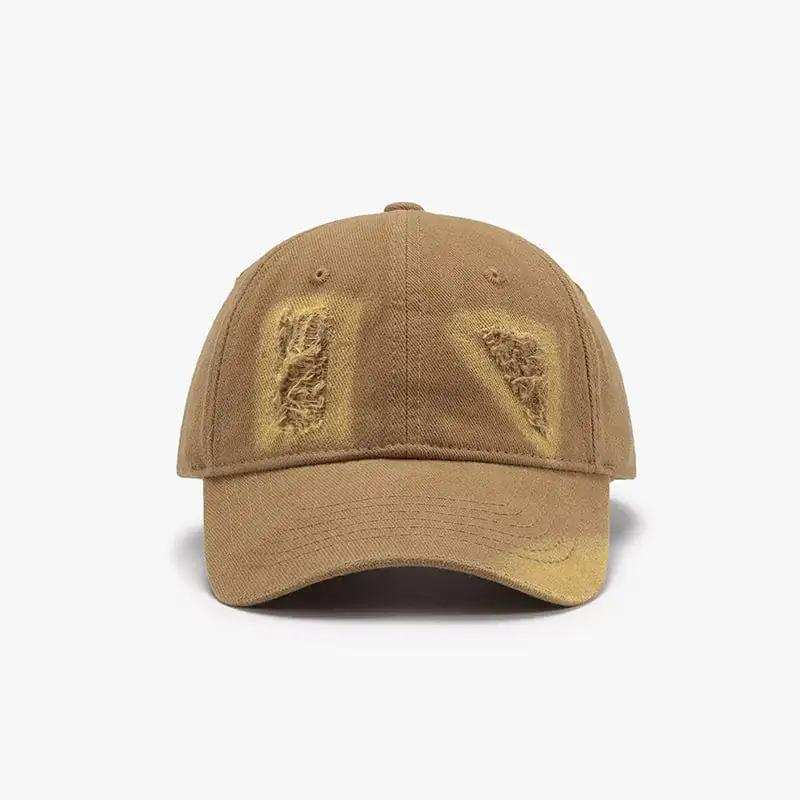 Distressed Cotton Baseball Cap - Trendsi - Flyclothing LLC