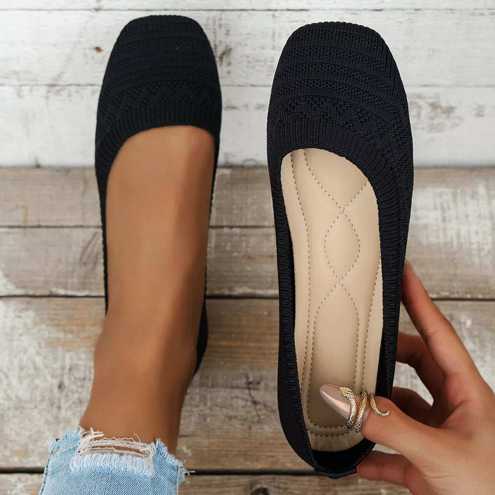 Square Toe Slip-Ons - Trendsi - Flyclothing LLC