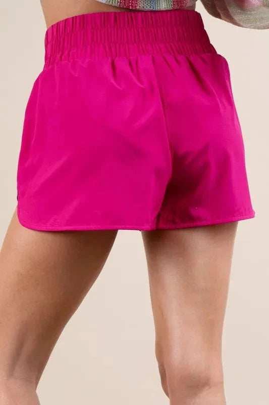 VERY J Striped Trim Detail Activewear Shorts - Trendsi - Flyclothing LLC