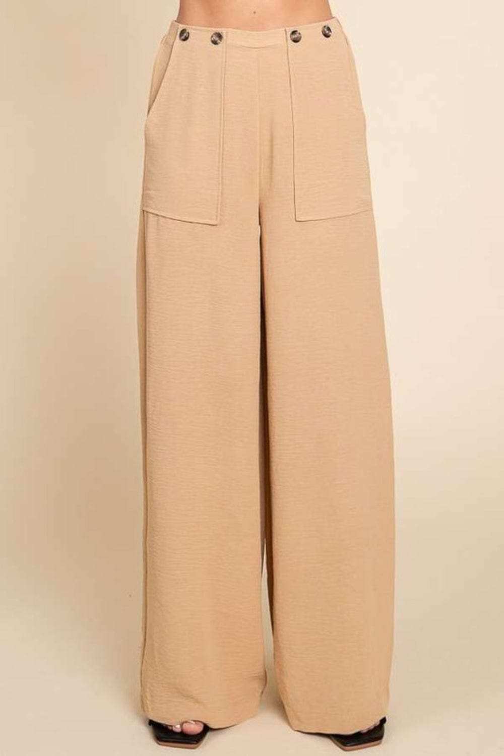 Culture Code Full Size High Waist Wide Leg Cargo Pants - Trendsi - Flyclothing LLC