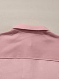 Long Sleeve Thermal Knit Polo Top - Trendsi - Flyclothing LLC