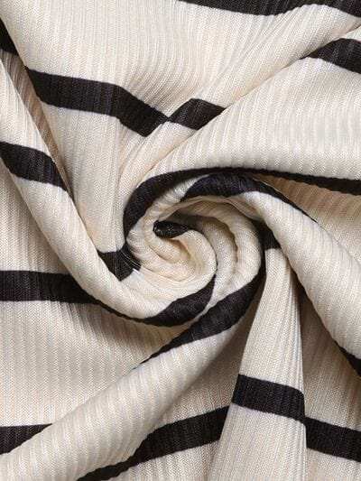 Perfee Striped Off-Shoulder Short Sleeve T-Shirt - Trendsi - Flyclothing LLC