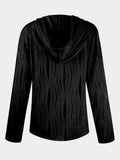 Textured Long Sleeve Hoodie - Trendsi - Flyclothing LLC