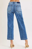 RISEN High Rise Crop Boyfriend Tapered Jeans - Trendsi - Flyclothing LLC
