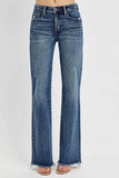 RISEN Full Size Tummy Control High Rise Long Straight Jeans Plus Size - Trendsi - Flyclothing LLC