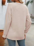 V-Neck Long Sleeve T-Shirt - Trendsi - Flyclothing LLC