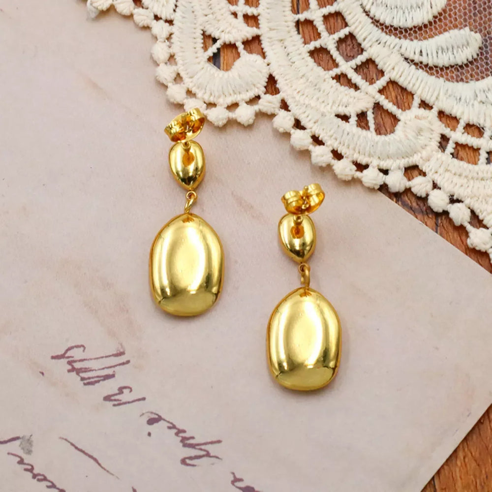 18K Gold-Plated Drop Earrings - Trendsi - Flyclothing LLC