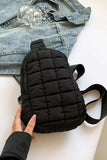 Quilted Nylon Crossbody Bag - Trendsi - Flyclothing LLC