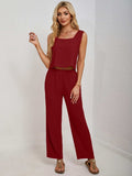 Square Neck Tank and Wide Leg Pants Set - Trendsi - Flyclothing LLC