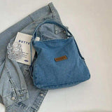 Adjustable Strap Denim Shoulder Bag - Trendsi - Flyclothing LLC