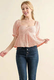 And The Why Lovely Textured and Smocked Top - Trendsi - Flyclothing LLC