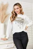 Simply Love Graphic Dropped Shoulder Round Neck Sweatshirt - Trendsi - Flyclothing LLC