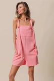 BiBi Texured Jacquard Romper with Side Pockets - Trendsi - Flyclothing LLC