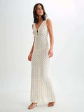 Openwork Sleeveless Maxi Dress - Trendsi - Flyclothing LLC