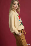 Umgee HO Applique French Terry Sweatshirt - Trendsi - Flyclothing LLC