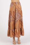 Mittoshop Paisley Patchwork Print Satin Maxi Skirt - Trendsi - Flyclothing LLC