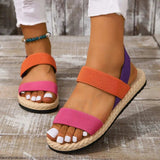 Open Toe Flat Sandals - Trendsi - Flyclothing LLC