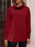 Full Size Mock Neck Long Sleeve T-Shirt - Trendsi - Flyclothing LLC