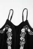 Floral Ruffled Hem Embroidery Cami - Trendsi - Flyclothing LLC