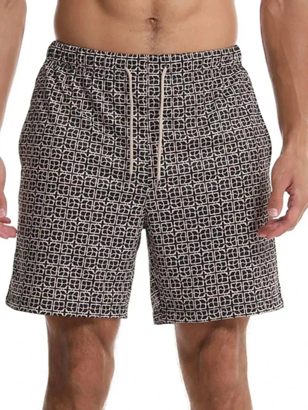 Men's Drawstring Printed Shorts with Pockets - Trendsi - Flyclothing LLC