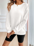Ivy Lane Round Neck Long Sleeve Sweatshirt - Trendsi - Flyclothing LLC