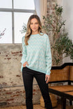 Sew In Love Full Size Wave Stripe Contrast Long Sleeve Sweater - Trendsi - Flyclothing LLC