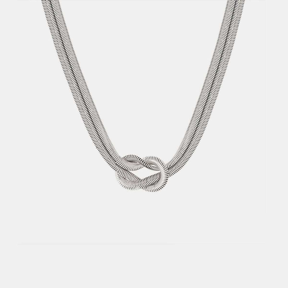 Titanium Steel Knot Necklace - Trendsi - Flyclothing LLC