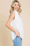 Culture Code Full Size Frill Edge Smocked Sleeveless Top - Trendsi - Flyclothing LLC