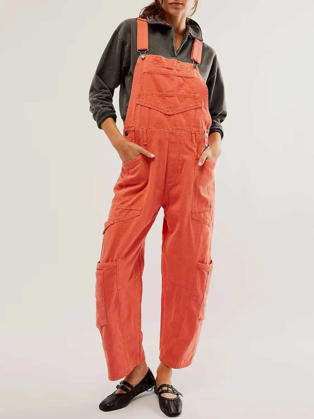 Pocketed Wide Strap Denim Overalls - Trendsi - Flyclothing LLC