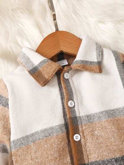 Color Block Button Up Top and Pants Set - Trendsi - Flyclothing LLC