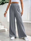 High Waist Wide Leg Pants with Pockets - Trendsi - Flyclothing LLC